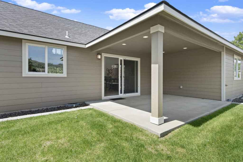 Home Plan 2232 back covered patio exterior.