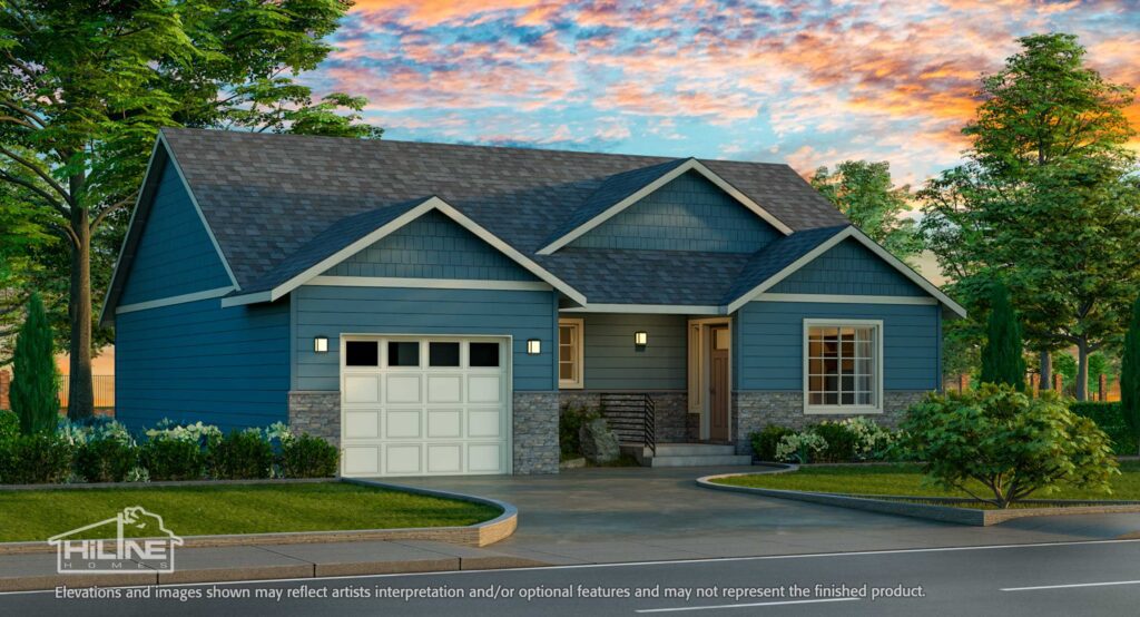 Home Plan 1196 optional elevation.