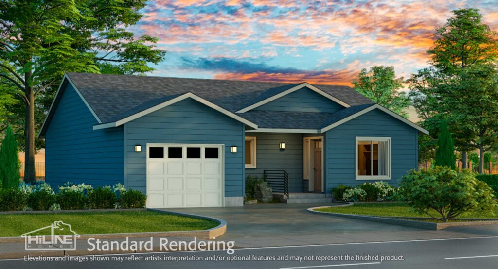 Home Plan 1196 standard elevation.