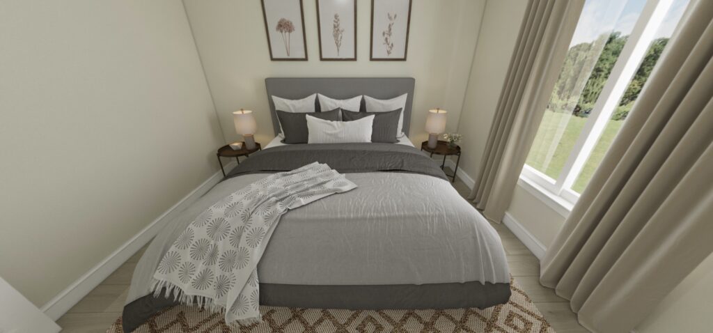 Home Plan 1200 bedroom 2.