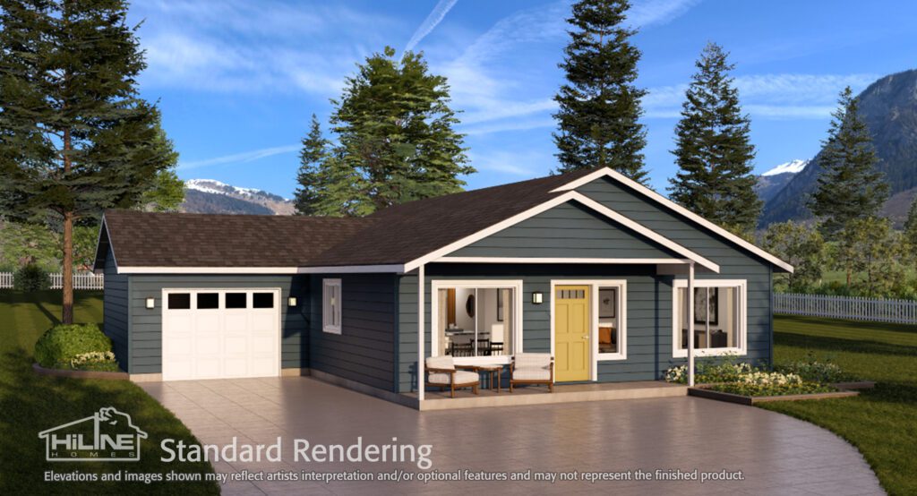 Home Plan 1200 standard elevation.