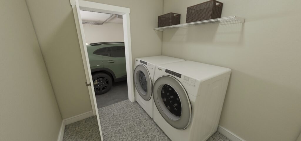 Home Plan 1200 laundry room.