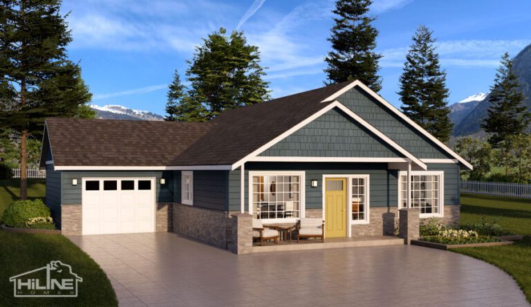 Home Plan 1200 optional elevation.