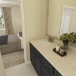 Home Plan 1200 primary bath.