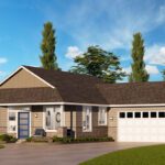 Home Plan 1248 enhanced elevation.