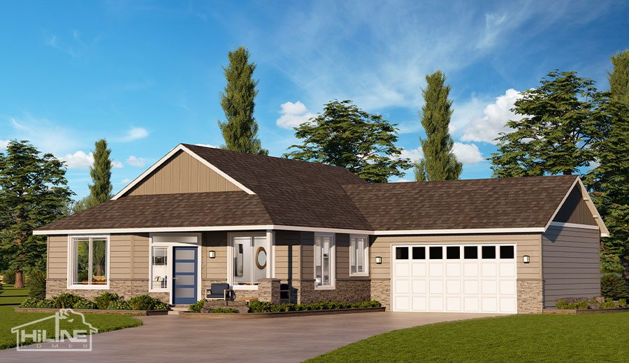 Home Plan 1248 enhanced elevation.