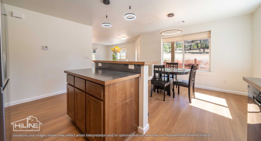 Home Plan 1248 kitchen and dining.