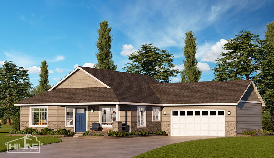 Home Plan 1248 optional elevation.