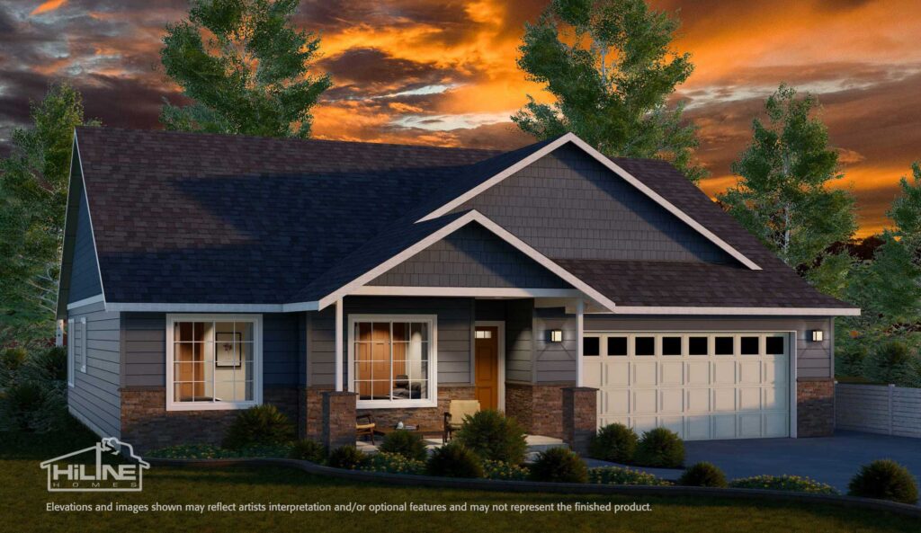 Home Plan 1494 optional elevation.