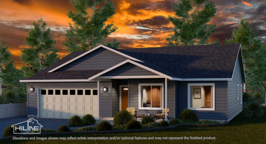 Home Plan 1494 standard elevation.
