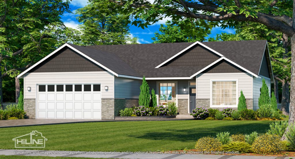 Home Plan 1491 optional elevation.