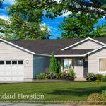Home Plan 1491 standard elevation.