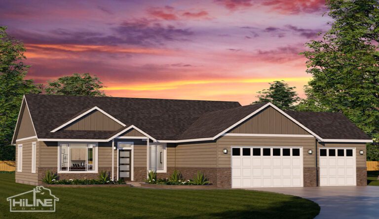 Home Plan 1664 enhanced elevation.