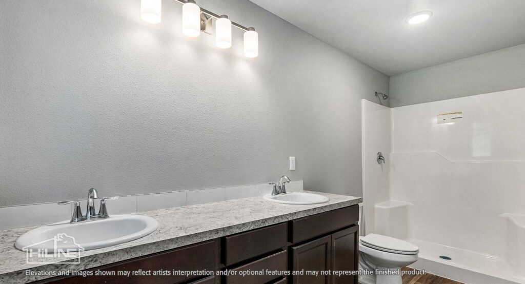 Home Plan 1664 primary bath.