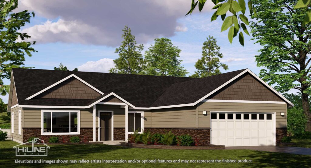 Home Plan 1664 optional elevation.