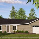 Home Plan 1664 standard elevation.