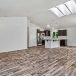 Home Plan 1664 kitchen, living, and dining.