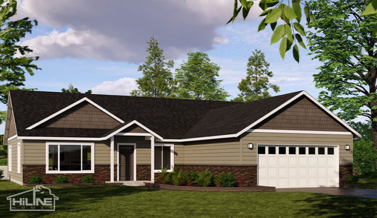 Home Plan 1664 optional elevation.