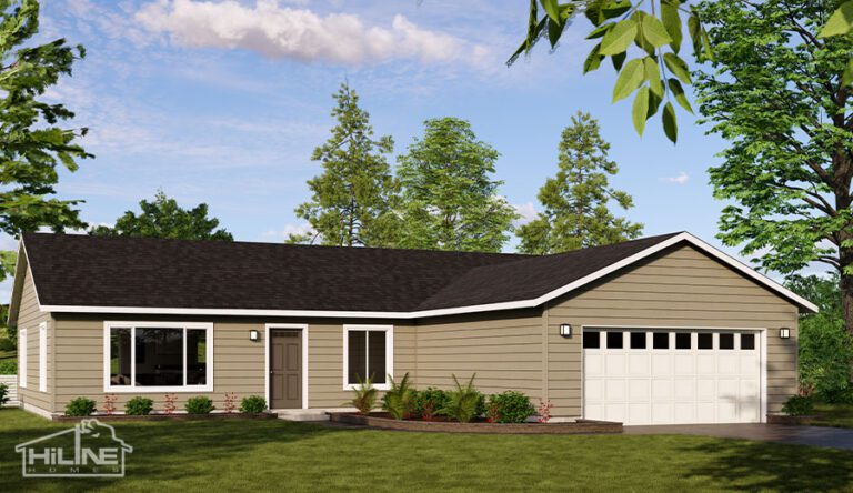 Home Plan 1664 standard elevation.