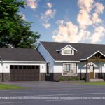 Home Plan 1716 enhanced elevation.