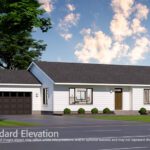 Home Plan 1716 standard elevation.