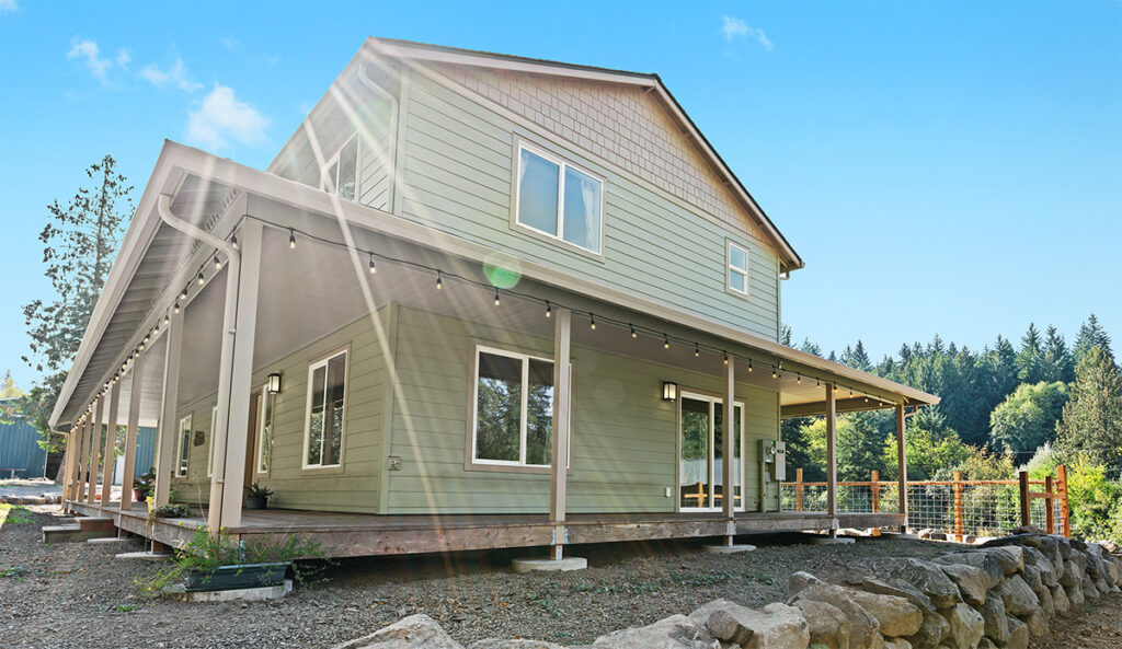 Custom Wrap Around Porch on HiLine Home Plan 1768