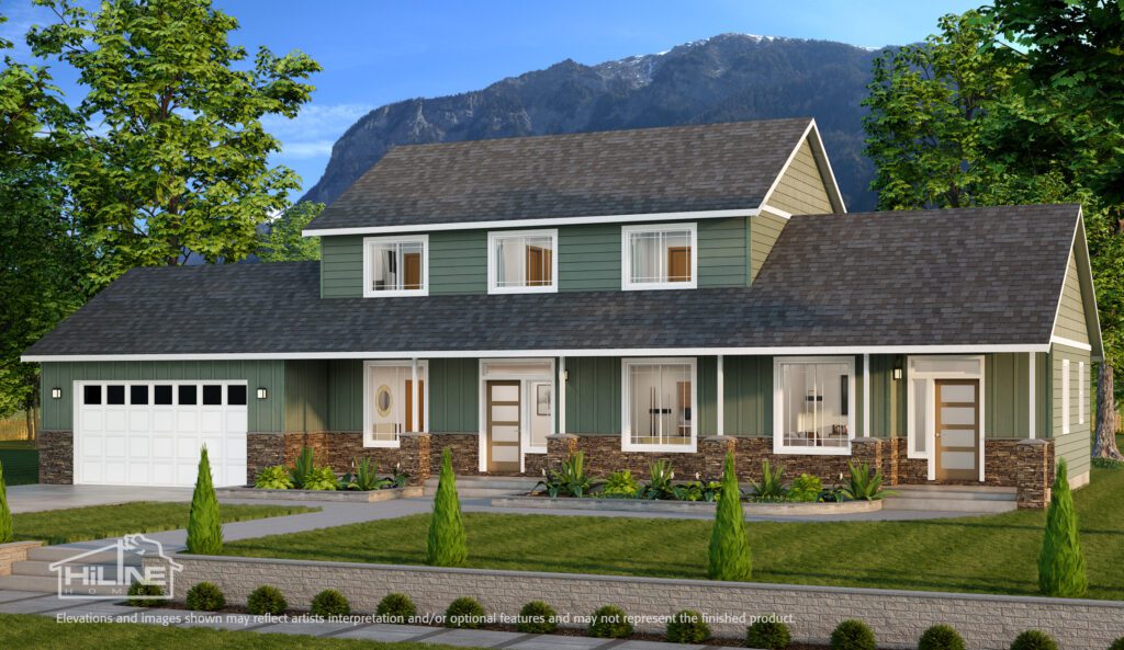 Home Plan 1768 with 500B ADU enhanced elevation.