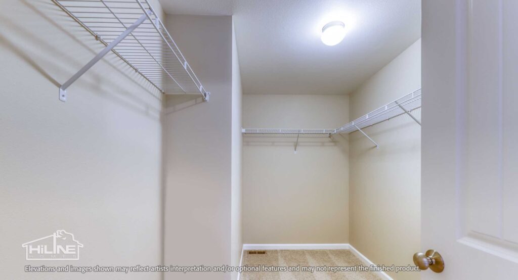 Home Plan 1768 primary closet.