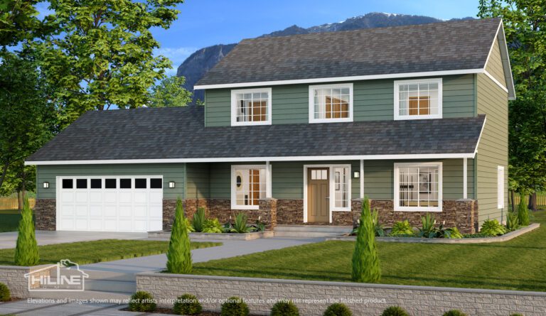Home Plan 1768 optional elevation.