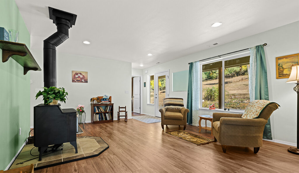 Custom Home Plan 1768 with added wood burning stove