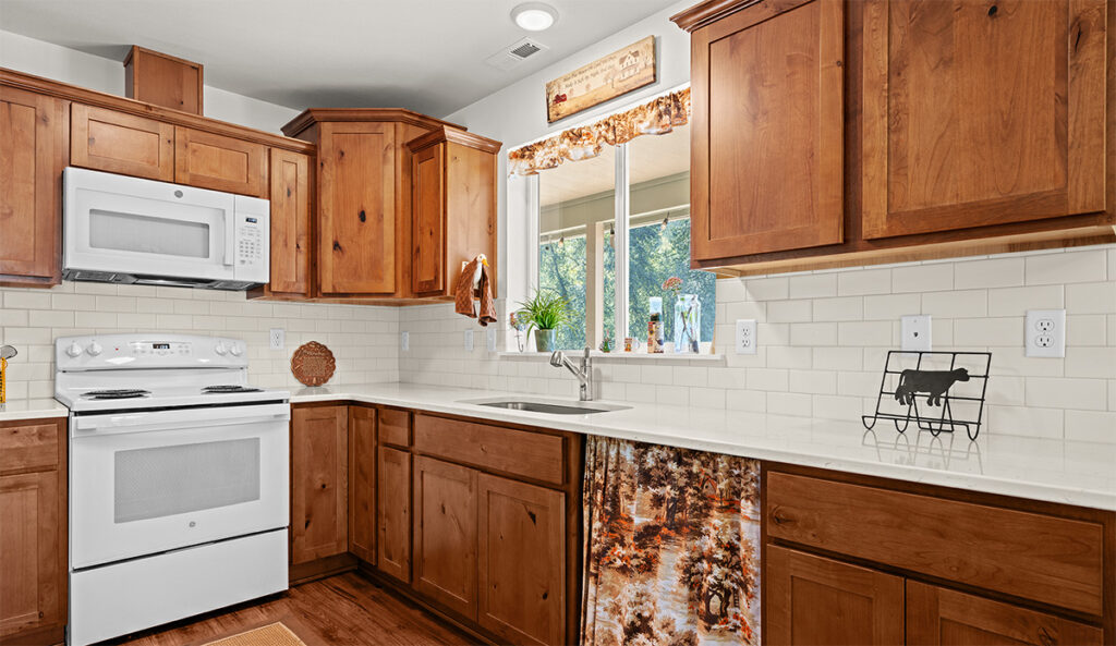 Custom Kitchen Wood Cabinets in Home Plan 1768