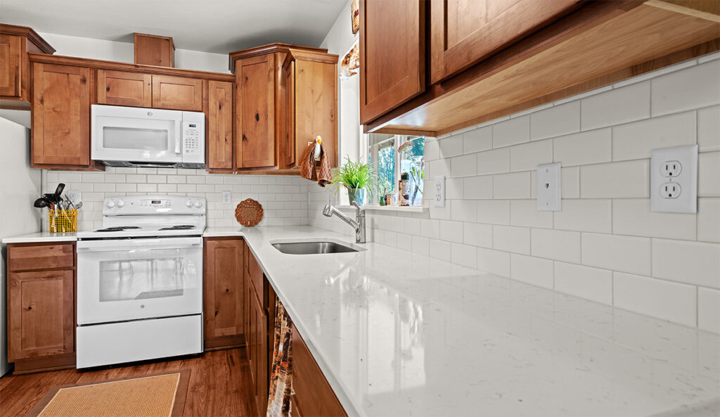 The customized kitchen in home plan 1768.