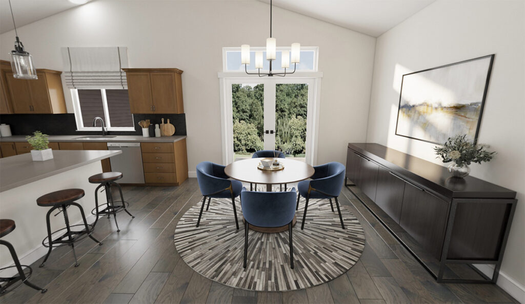 Dining room space in home plan 1780.