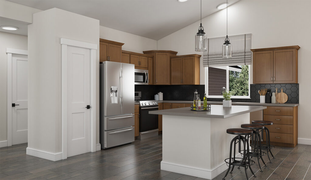 Custom kitchen in home plan 1780.