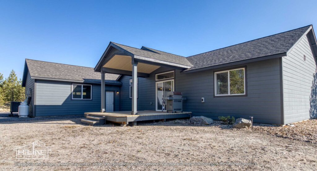 Home Plan 1780 back exterior.