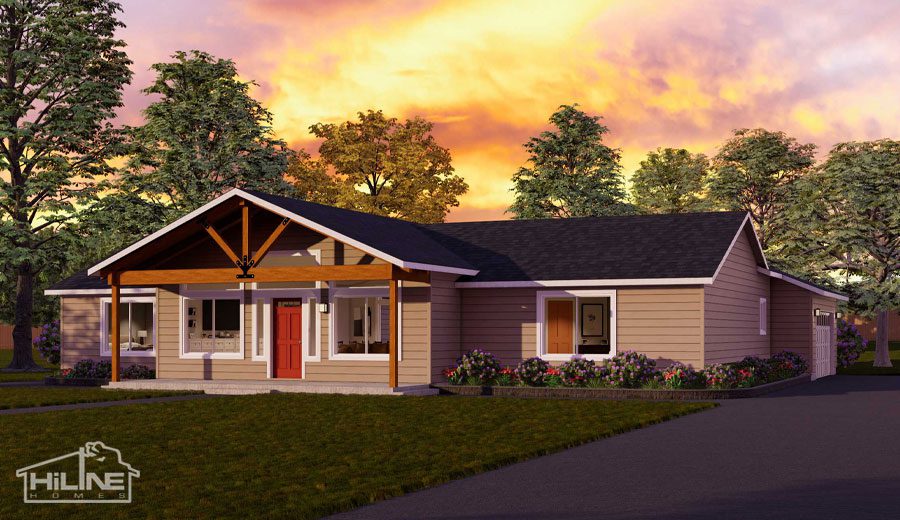Home Plan 1780 standard elevation.