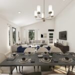 Home Plan 1883 dining and great room.