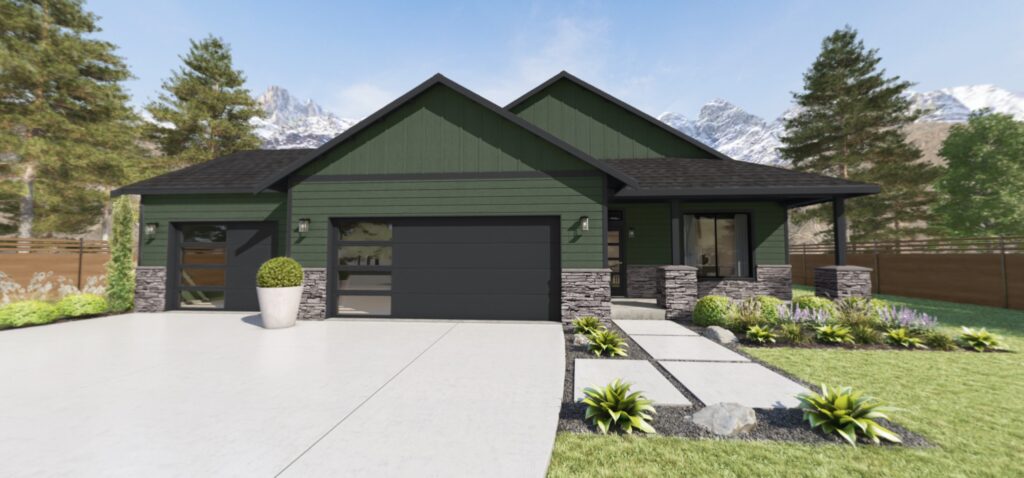 Home Plan 1883 front exterior.