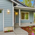 Home plan 1883 front exterior covered porch.