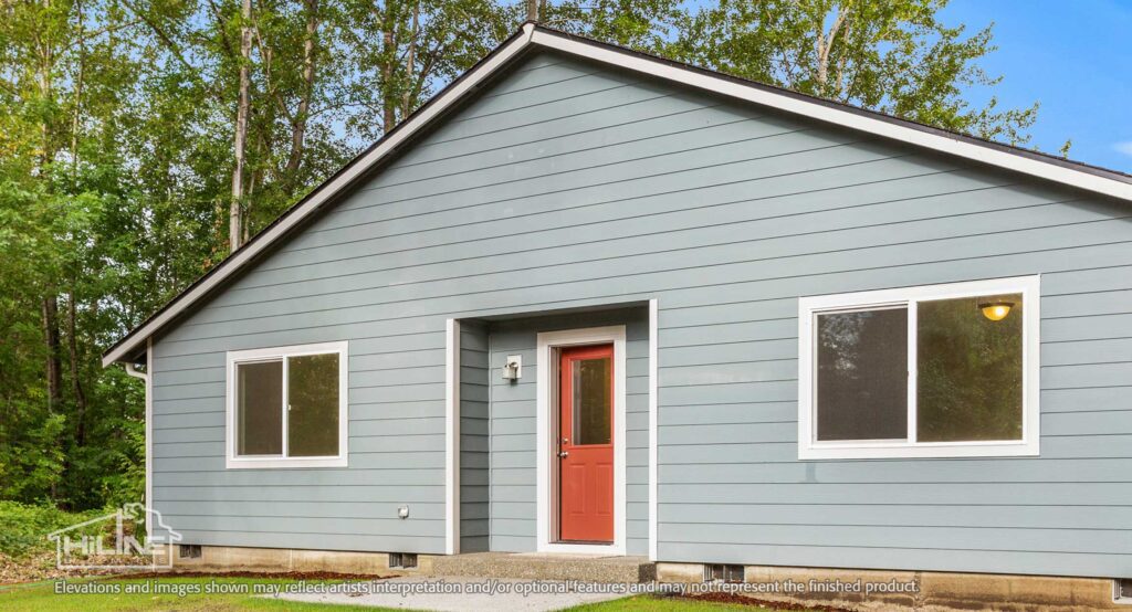 Home Plan 1883 back exterior.