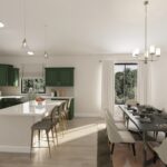 Home Plan 1883 kitchen and dining room.