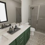 Home Plan 1883 primary bath.