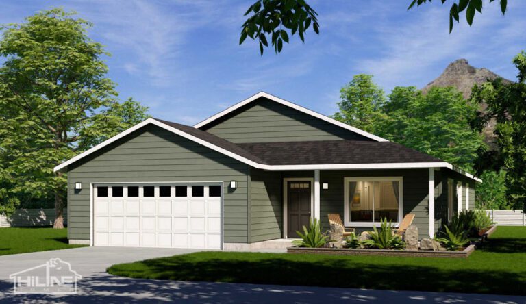 Home Plan 1883 standard elevation.