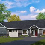 Home Plan 1940 optional elevation.