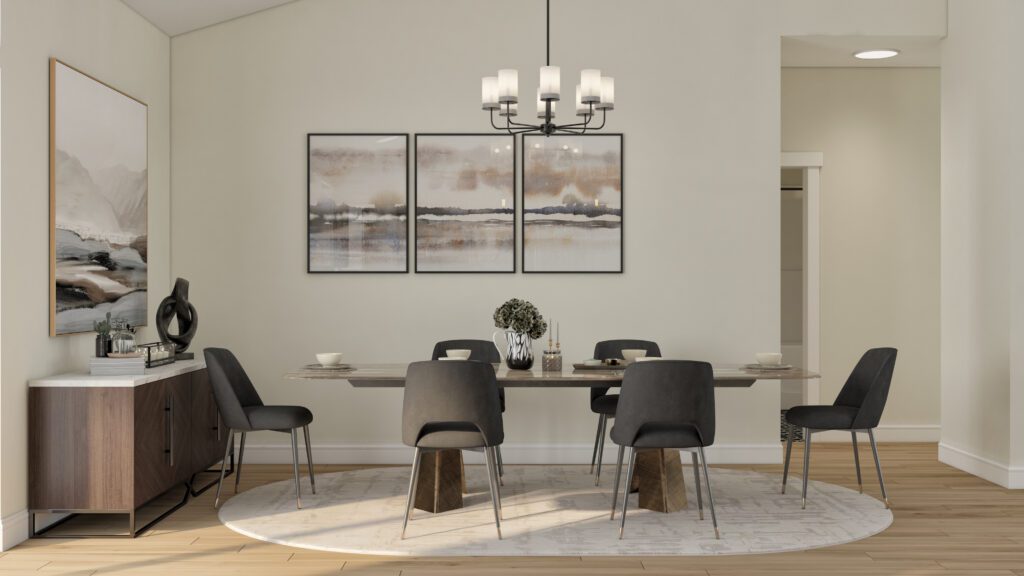 Home Plan 1940A dining room.