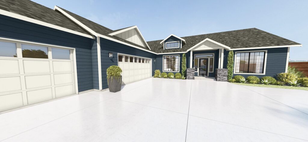 Home Plan 1940A exterior front.