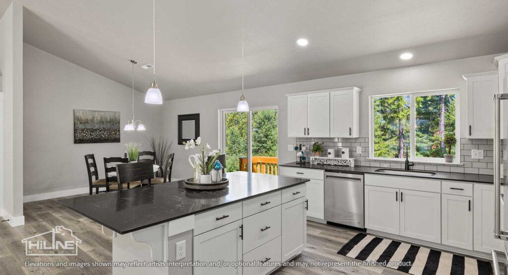 Home Plan 1940A kitchen and dining.