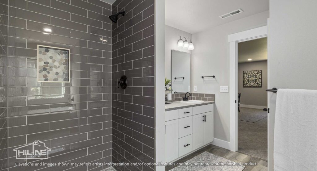 Home Plan 1940A primary bath.