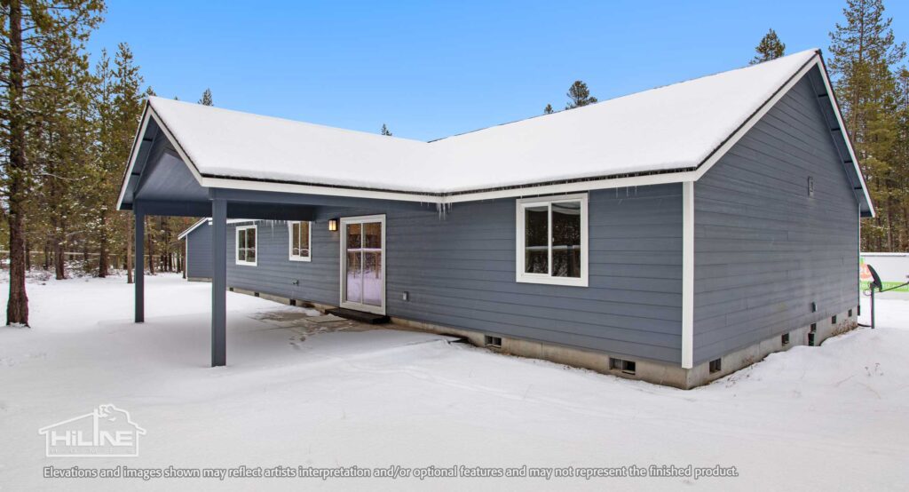 Home Plan 1940A back exterior.