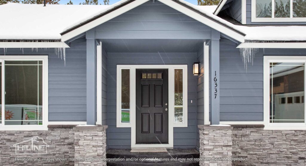 Home Plan 1940A front door exterior.